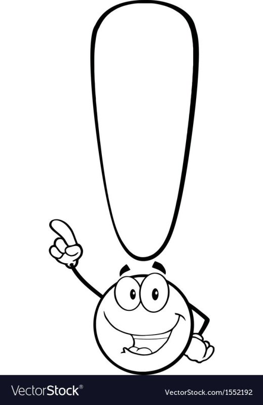 Трафарет восклицательного знака для вырезания