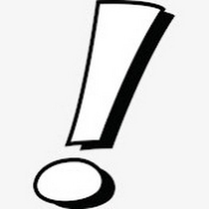 Трафарет восклицательного знака для вырезания