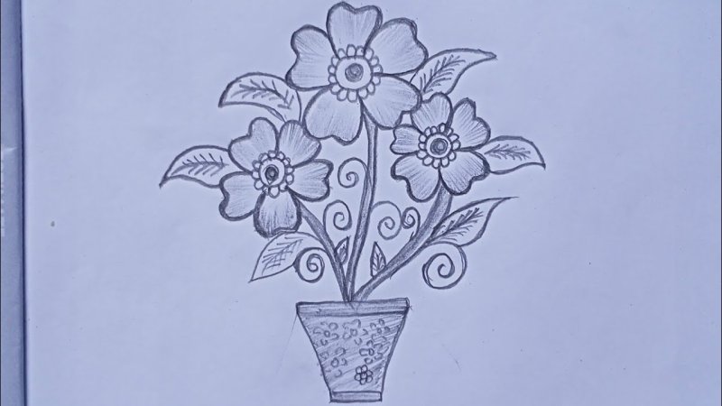 Рисунок каменный цветочек