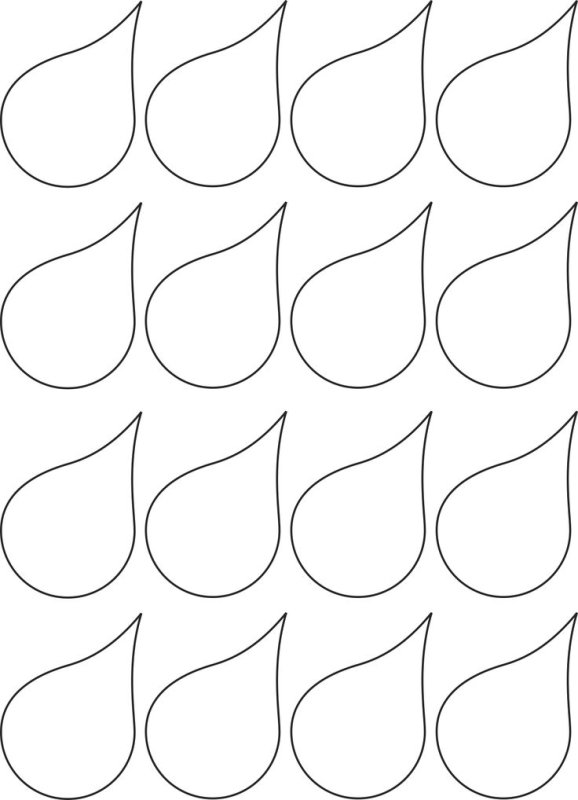 Раскраски дождевые капли для детей