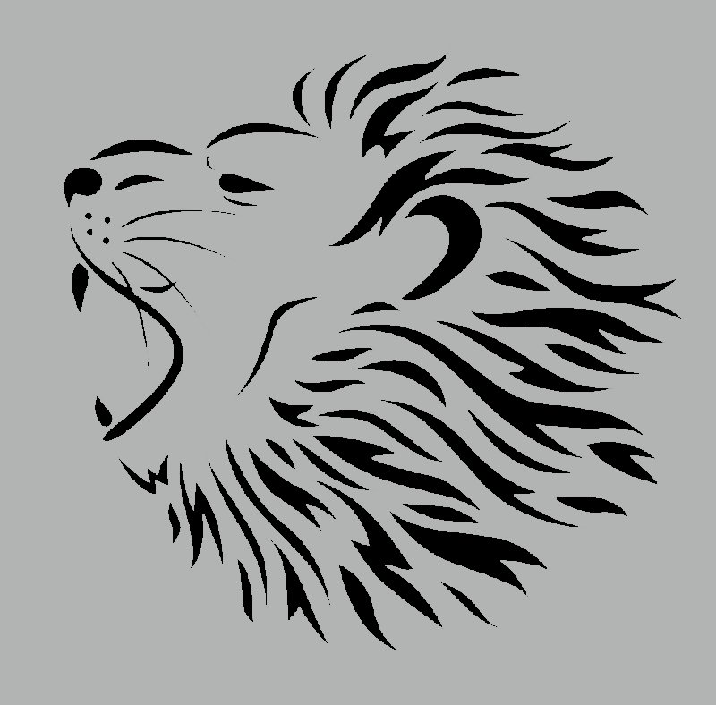 Трафарет Льва на стену