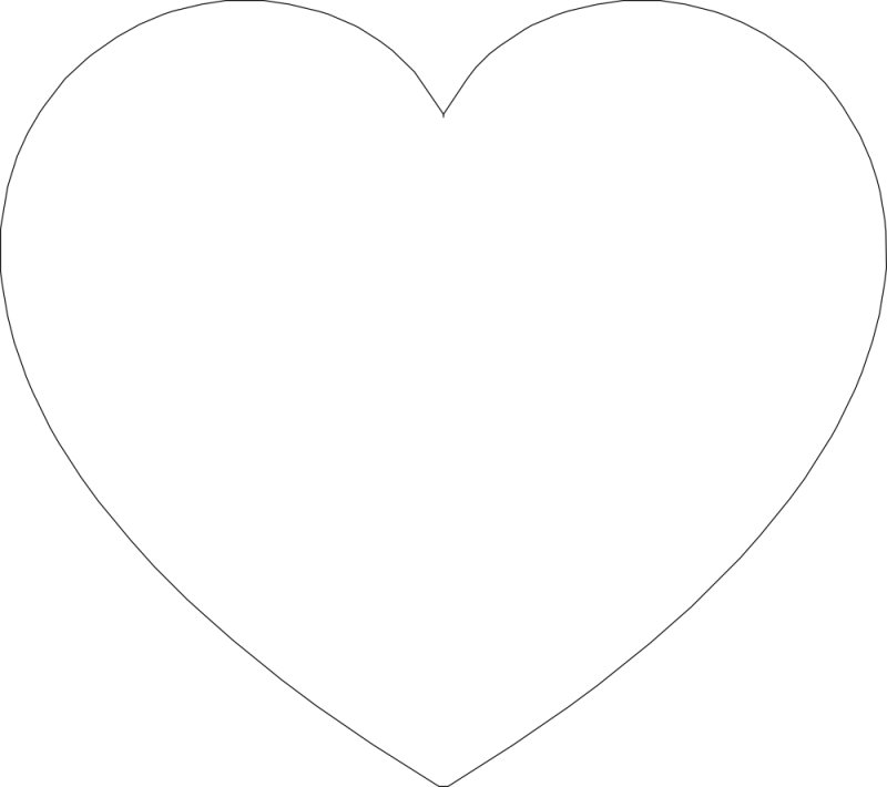 Сердце на белом фоне контур