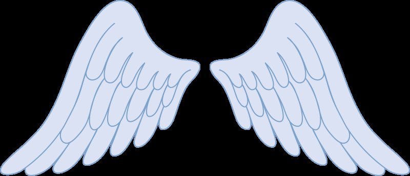 Крылья ангела трафарет