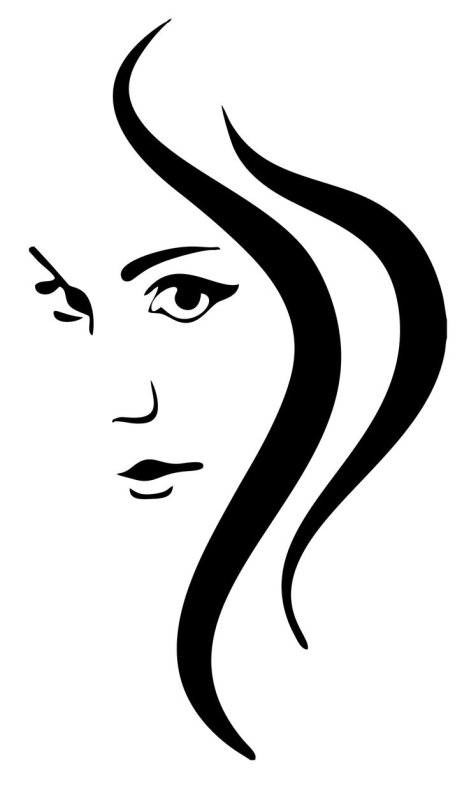 Силуэт лица девушки