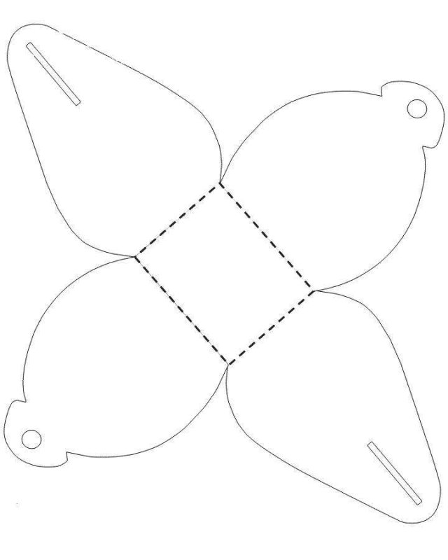 Бонбоньерка трафарет