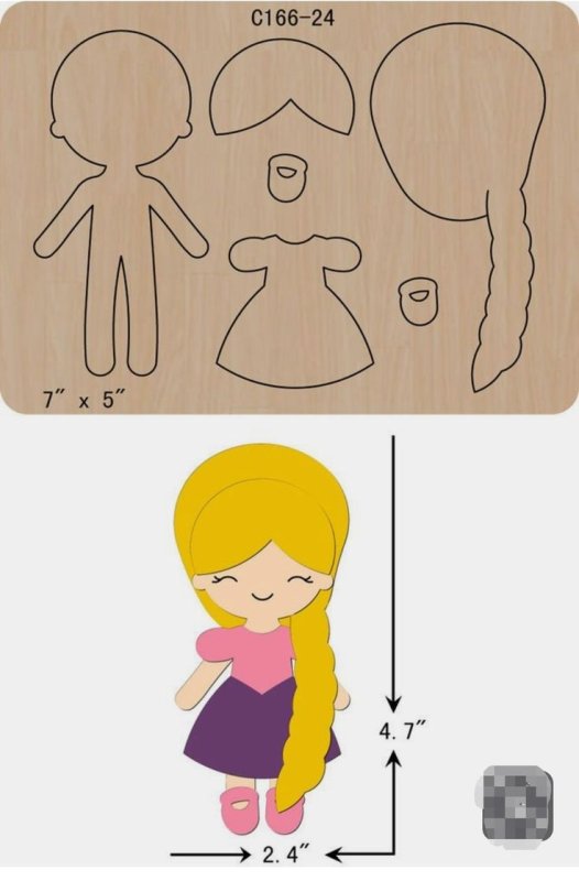 Куколка из фетра выкройка