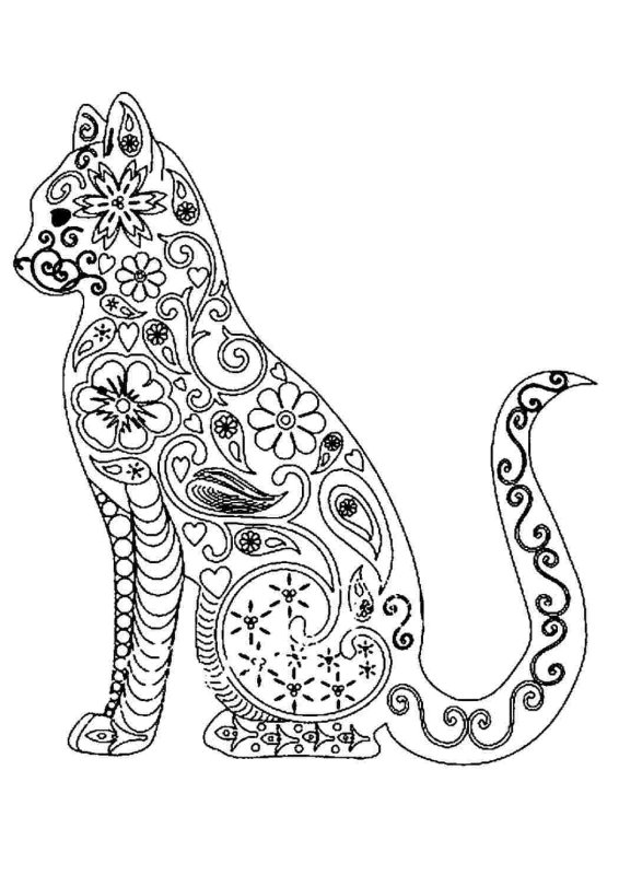 Раскраска-антистресс животные