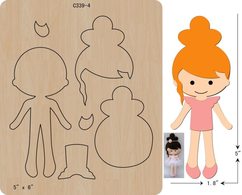 Куколка из фетра выкройка