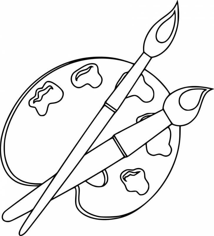 Палитра и кисти