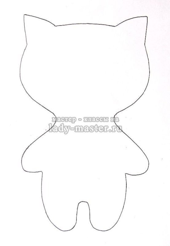 Выкройка игрушки кофеюшки кошки