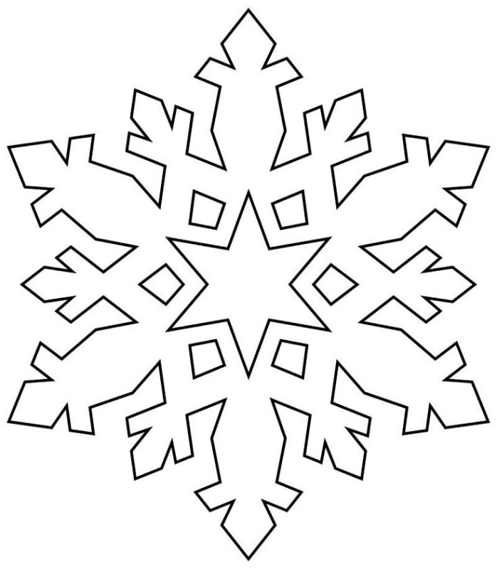Новогодние снежинки трафареты