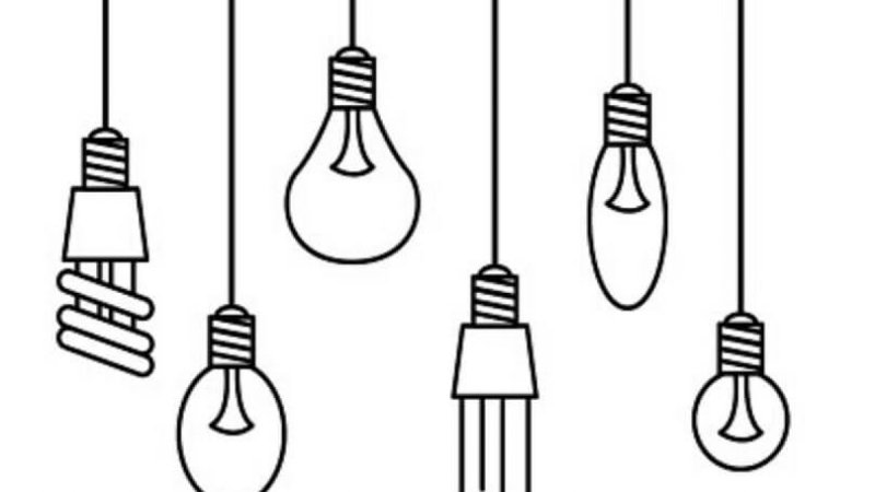 Лампочка раскраска