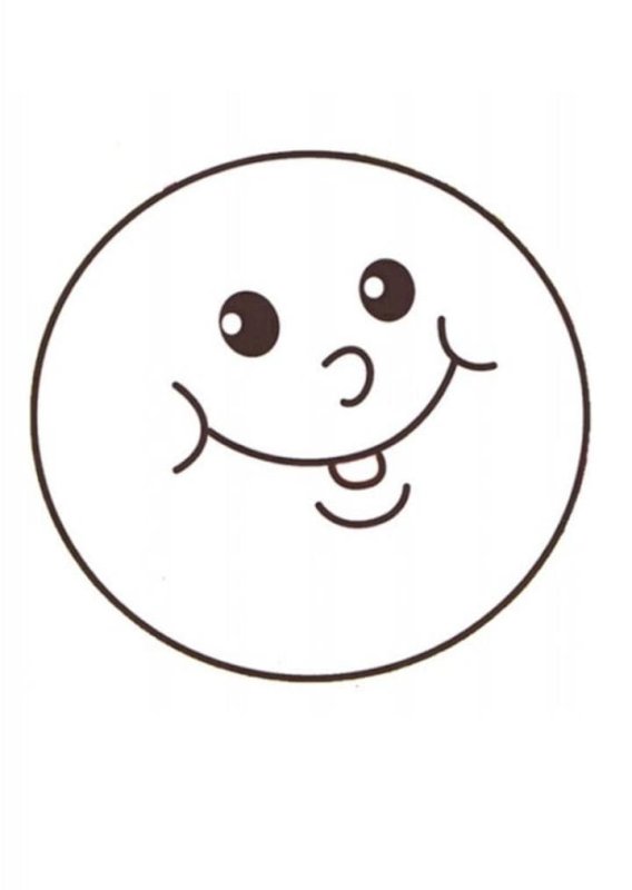 Раскраска Колобок для самых маленьких