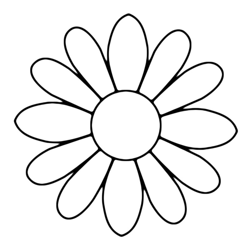 Ромашка трафарет