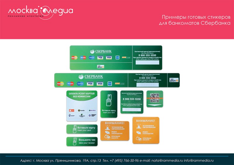 Наклейки на Банкомат