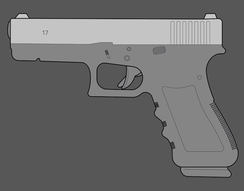 Пистолет Glock 18 чертеж