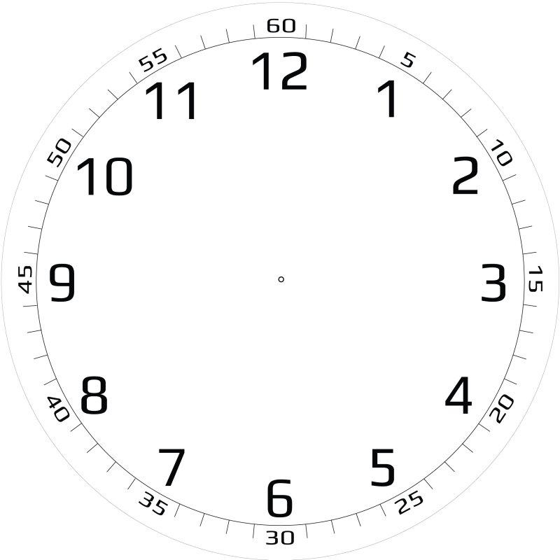 Часы циферблат без стрелок