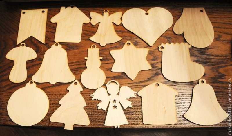 Новогодние игрушки из дерева