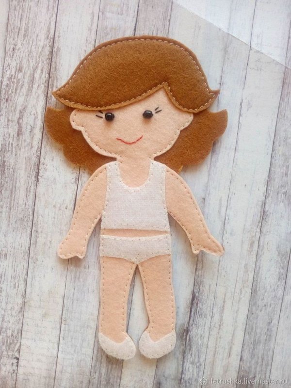 Кукла из фетра шаблон