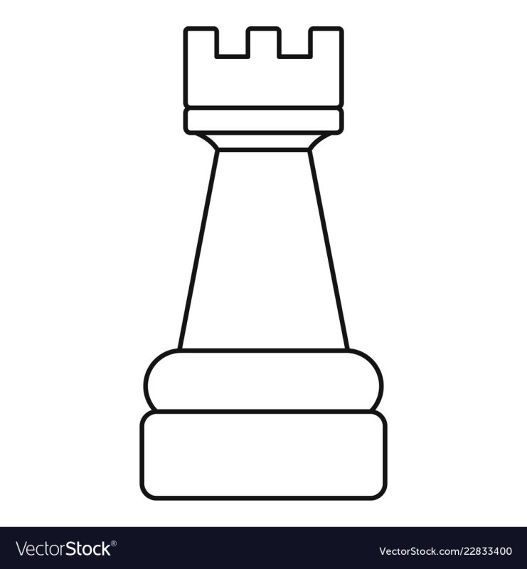Раскраска Ладья шахматная фигура