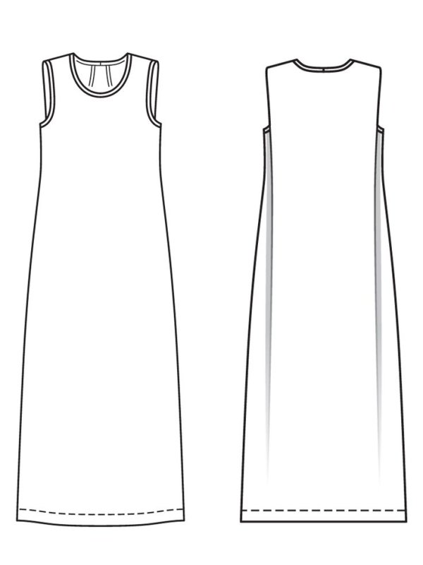 Лекало платья свободного покроя