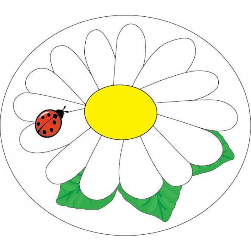 Ромашка трафарет для вырезания