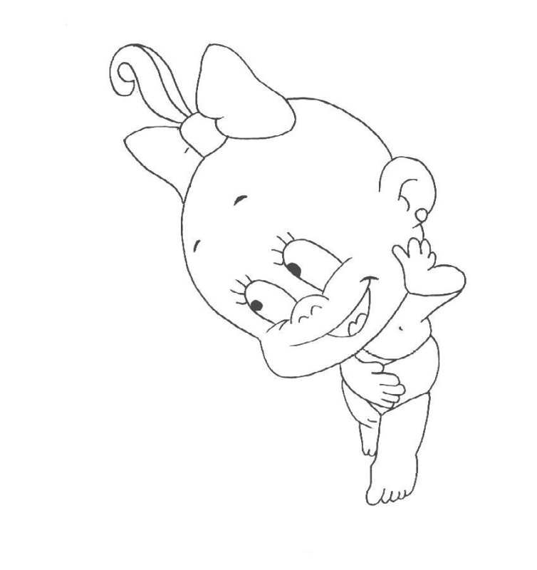 Раскраска младенец