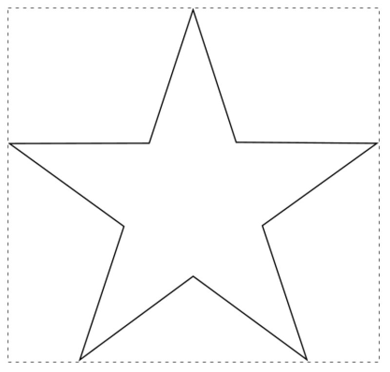 Звезда пятиконечная контур а4