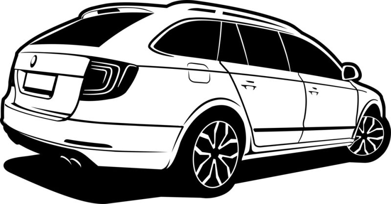 Раскраска Шкода Октавия а5