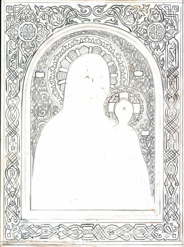 Византийский орнамент для икон прориси