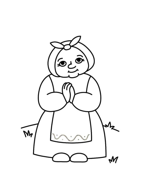 Бабушка рисунок