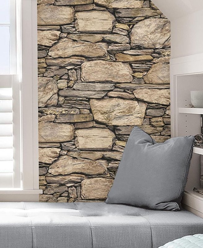 Стена камень плитняк