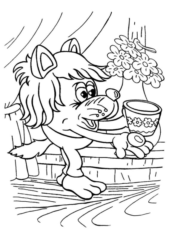 Капитошка раскраска для детей