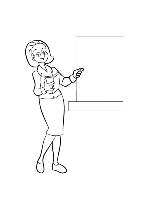 Учитель раскраска для детей