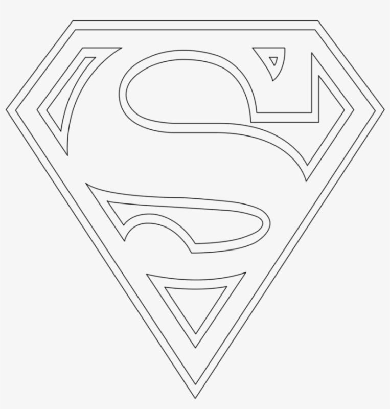 Знак Супермена раскраска