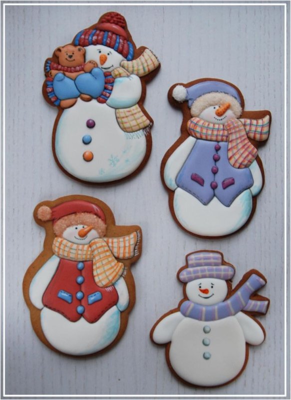 Снеговик из пряника