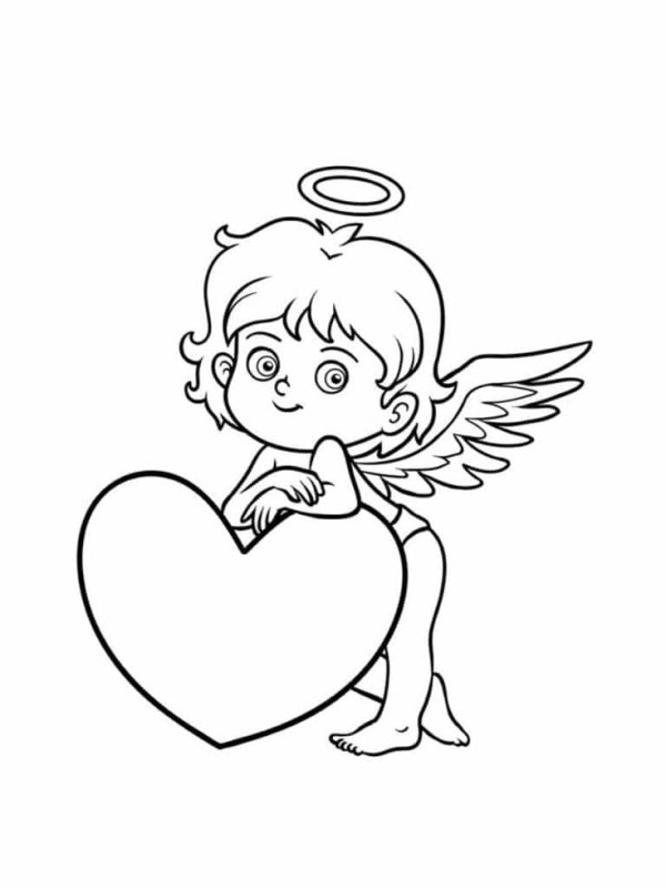 Ангел раскраска