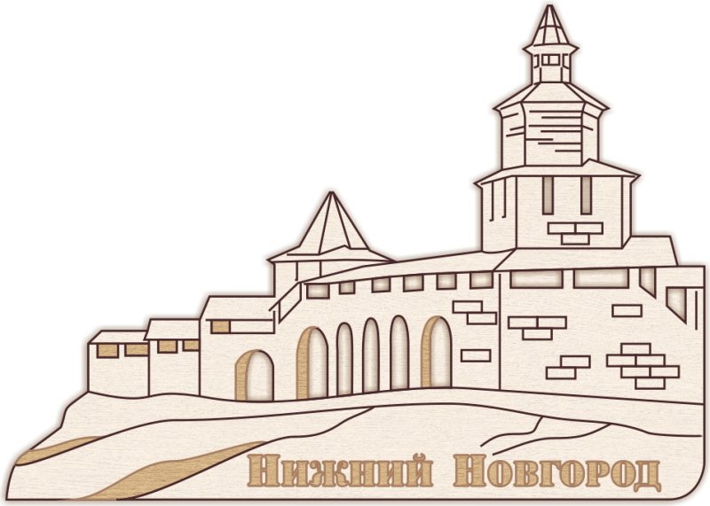 Нижний Новгород Чкаловская лестница вектор