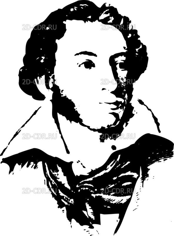 Пушкин портрет силуэт