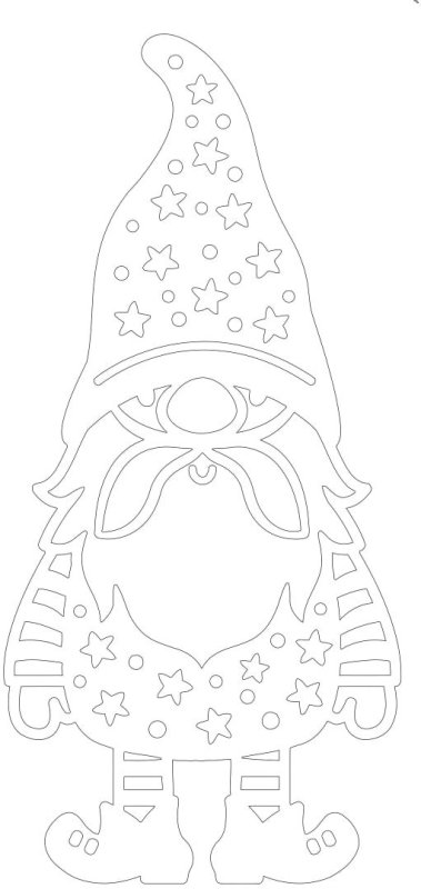 Рождественские Гномы вытынанки