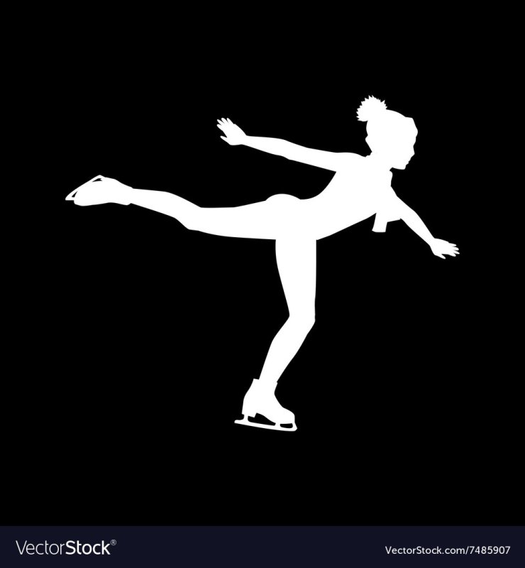 Фигуристка вектор