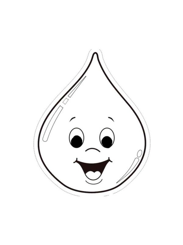 Капелька раскраска для детей