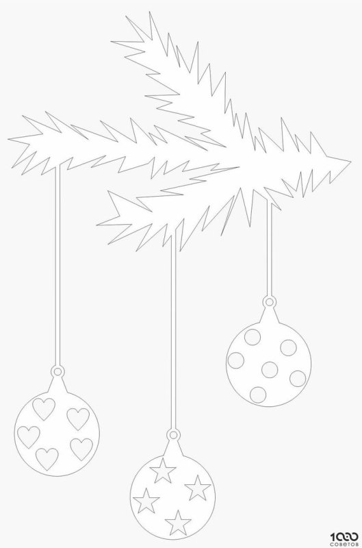 Новогодние ветки на окно