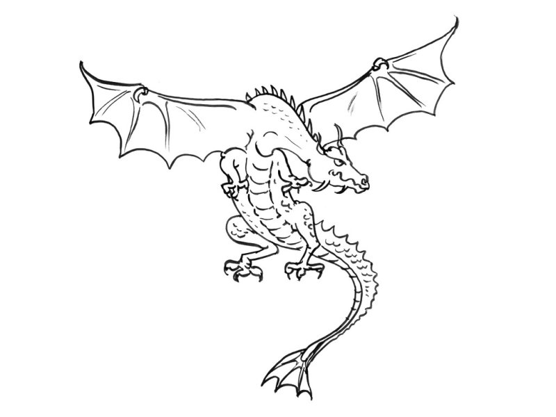 Рисунки для выжигания дракон