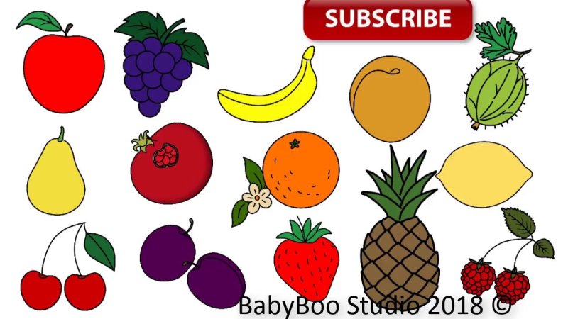 Фрукты для рисования детям