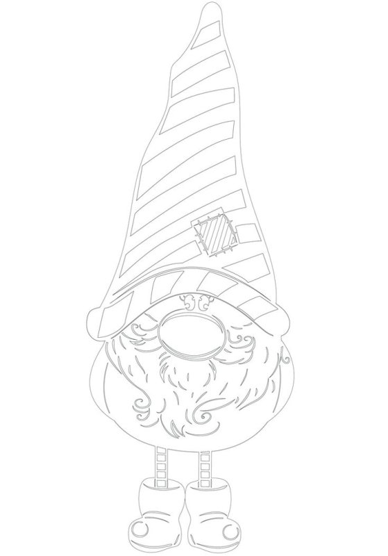 Вытынанки новогодние гномики