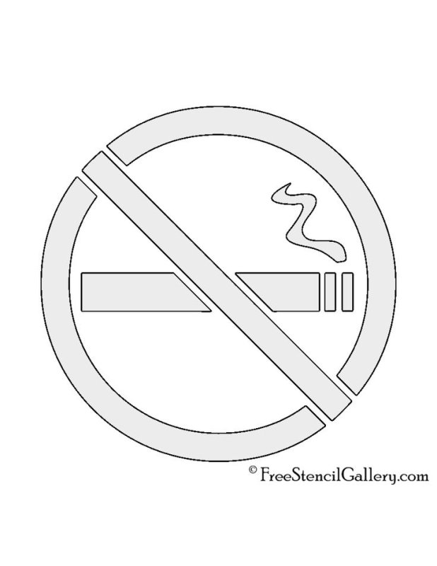 Трафарет курение запрещено