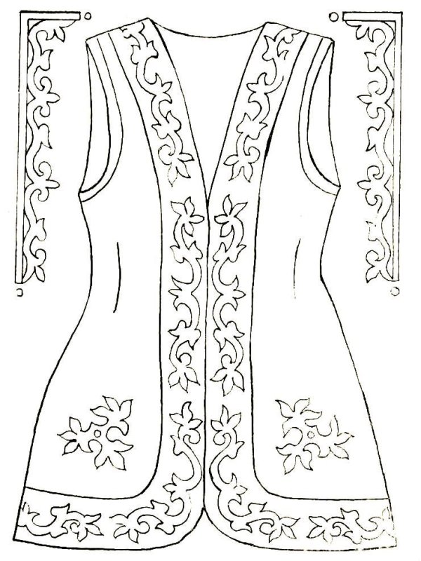 Казахский орнамент на одежде национальный