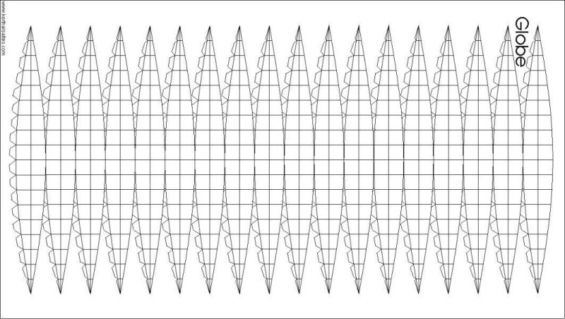 Развертка шара из бумаги