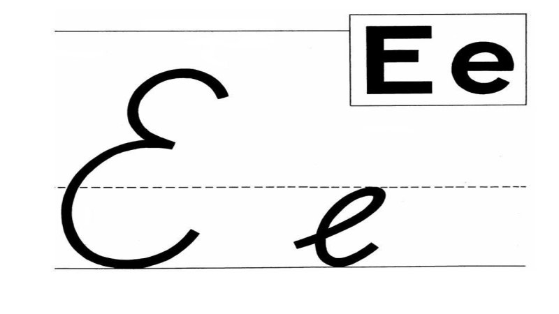 Написание буквы е